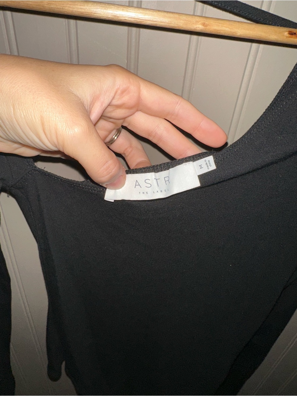 Astr the Label Black Bodysuit